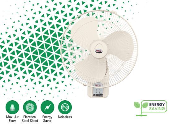 WALL BRACKET FAN WHITE & BLCAK