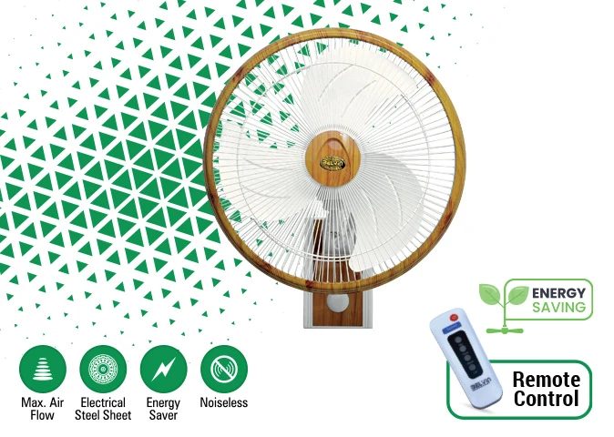 BRACKET FAN WHITE & DARKWOOD