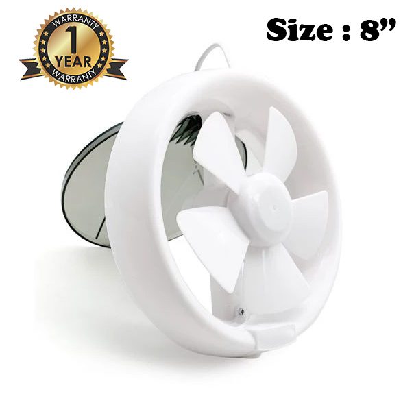 WINDOW EXHAUST FAN PLASTIC 8"